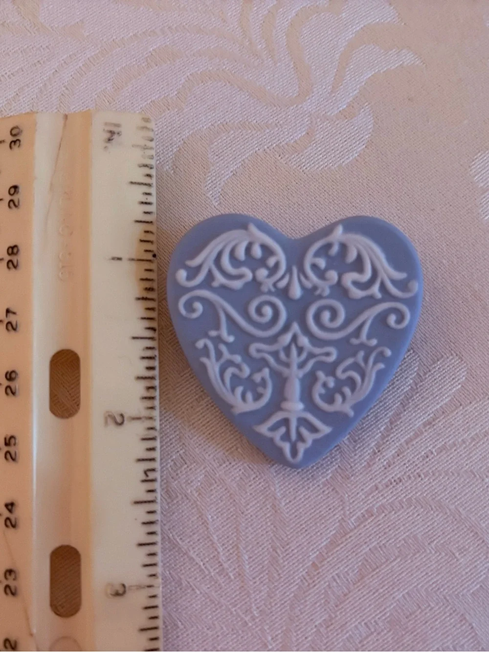 Vintage Wedgwood Blue Jasperware Heart Brooch Pin w/ Original Box – Never Worn